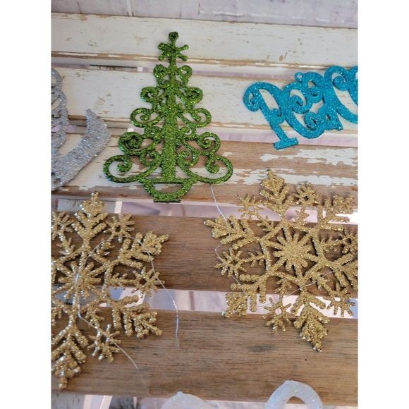 Glitter snowflake dragonfly Peace tree bird dove ornament xmas holiday tree - Picture 4 of 7